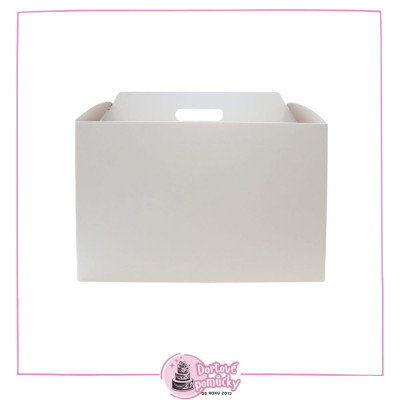 Obal na patrový dort 30×30×25 cm s uchem | Balení 1 kus