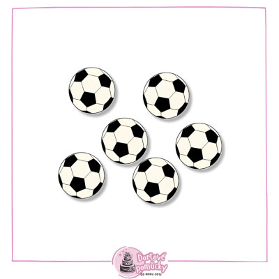 Oplatek na dort Fotbal 3 cm – 6 ks | Jedlá dekorace na dorty a muffiny