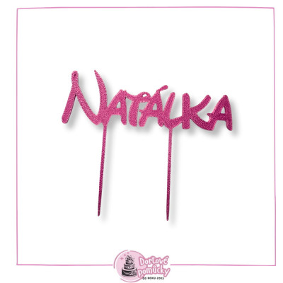 Plastový zápich s jménem – Písmo 3 | Jméno na dort na přání