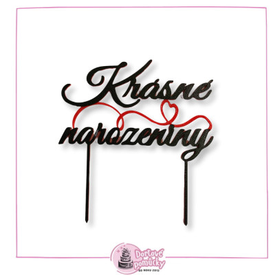 Krásné narozeniny 17 - dortový zápich