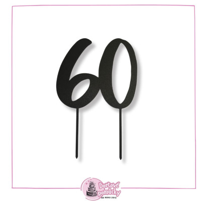 Číslice 60- plastový zápich