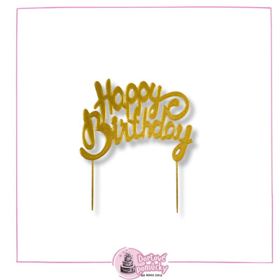 Happy Birthday baculatý dortový zápich