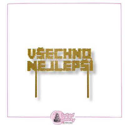 Všechno nejlepší Minecraft - plastový zápich