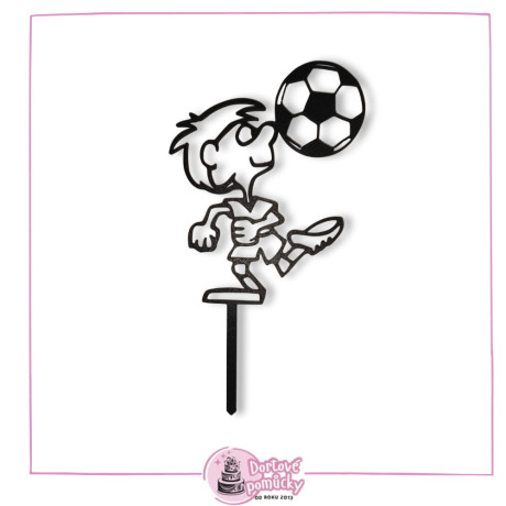 Veselý fotbalista - plastový zápich