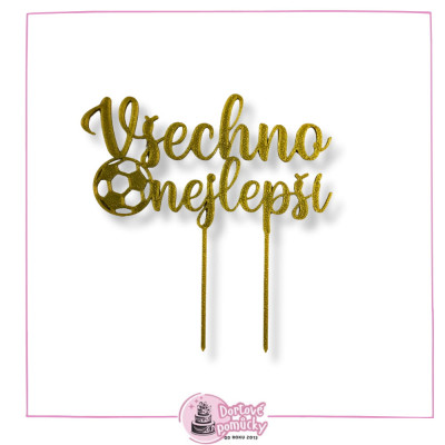 Všechno nejlepší fotbal - plastový zápich