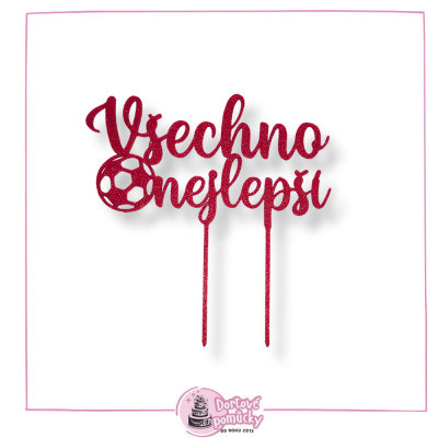 Všechno nejlepší fotbal - plastový zápich