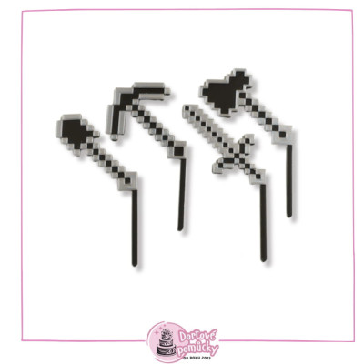 Minecraft sada 4ks - plastový zápich