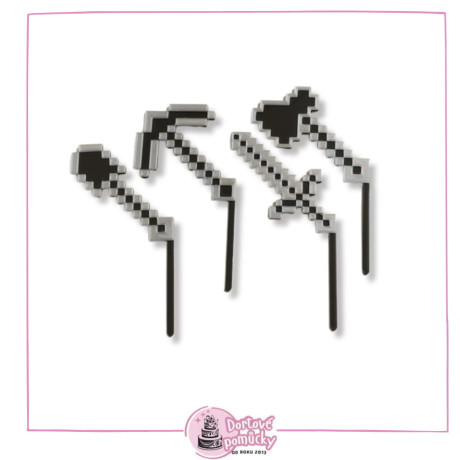 Minecraft sada 4ks - plastový zápich