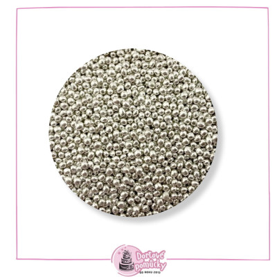 Stříbrný máček cukrová dekorace 30 g