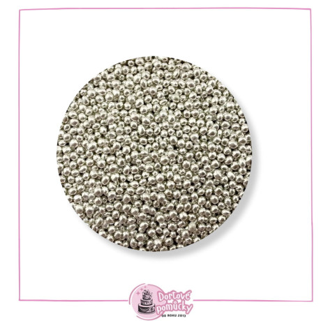 Stříbrný máček cukrová dekorace 30 g