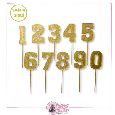 Číslice klasická malá – plastový zápich na dort | Moderní a čitelná