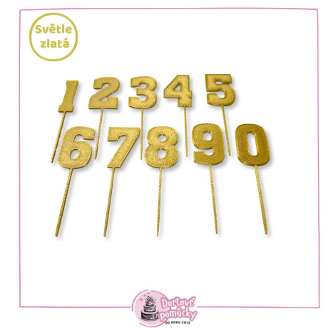 Číslice klasická střední – plastový zápich na dort | Moderní a čitelná