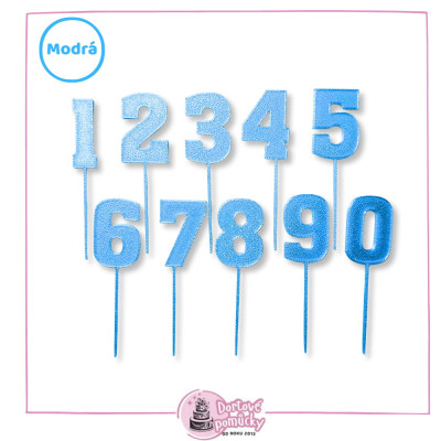 Číslice klasická velká – plastový zápich na dort | Moderní a čitelná