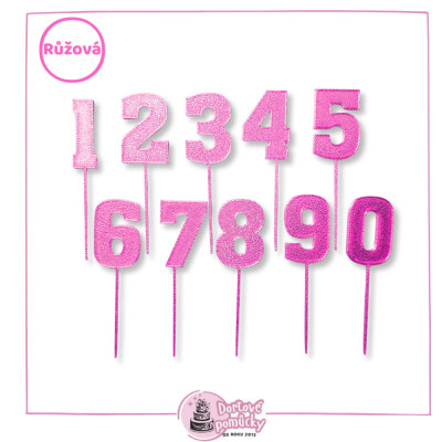 Číslice klasická velká – plastový zápich na dort | Moderní a čitelná
