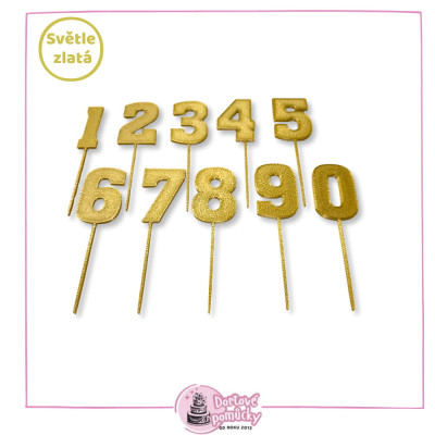 Číslice klasická velká – plastový zápich na dort | Moderní a čitelná