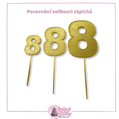 Číslice klasická malá – plastový zápich na dort | Moderní a čitelná