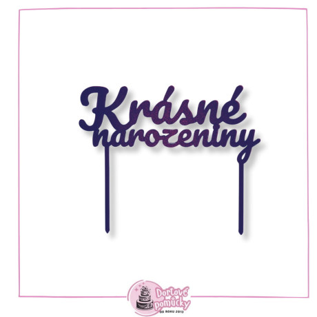 Krásne narozeniny č.15 - plastový zápich