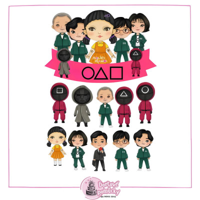 Squid game č.4 - jedlý papír nebo fondánový list