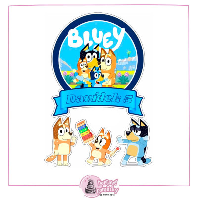 Jedlý papír Bluey – mix obrázků A4 | Dortová dekorace