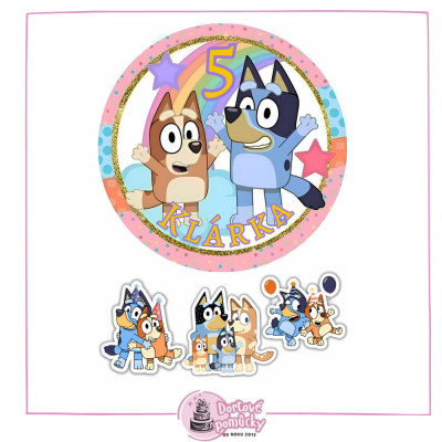 PohJedlý papír Bluey – mix obrázků A4 | Dortová dekorace