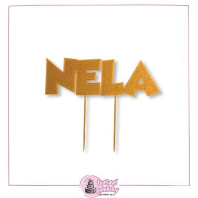 Plastový zápich s jménem – Písmo 2 | Jméno na dort na přání