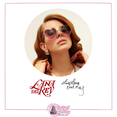 Lana del Rey jedly papír nebo fondánový list