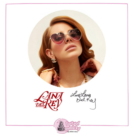 Lana del Rey jedly papír nebo fondánový list