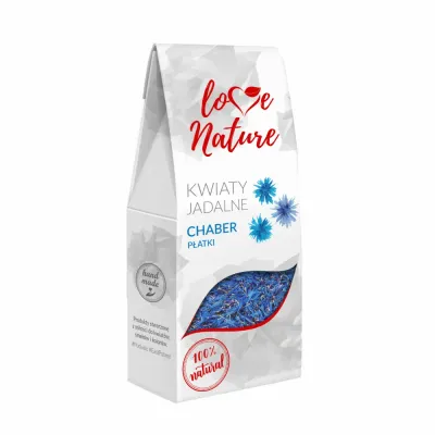 Love Nature – květy modré chrpy | Jedlé květy na zdobení dezertů