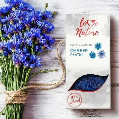 Love Nature – květy modré chrpy | Jedlé květy na zdobení dezertů