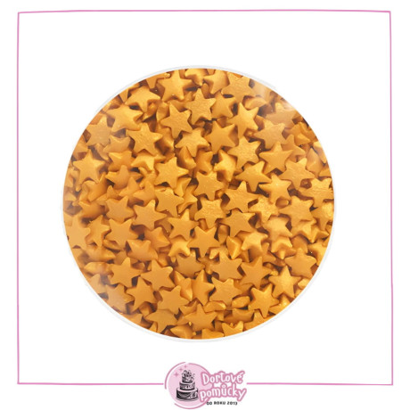 Cukrový posyp Zlaté hvězdičky – slavnostní zdobení pro princezny 50 g