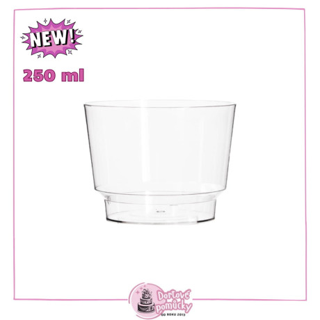 Plastový kelímek čirý kulatý 250 ml | 1 ks