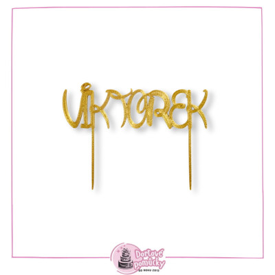 Plastový zápich s jménem – Písmo 3 | Jméno na dort na přání