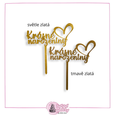 Krásne narozeniny č.6 - plastový zápich