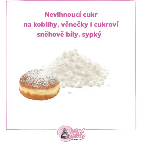 Nevlhnoucí cukr IRCA  500 g– Hydrofobní cukr na posyp, stálá bílá barva