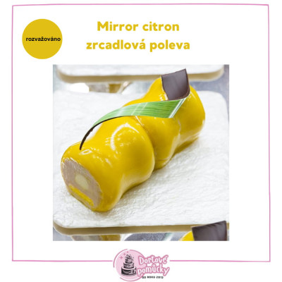 Zrcadlová poleva s citronovou příchutí – IRCA Mirror Citron / Limone 250 g | Profesionální glaze