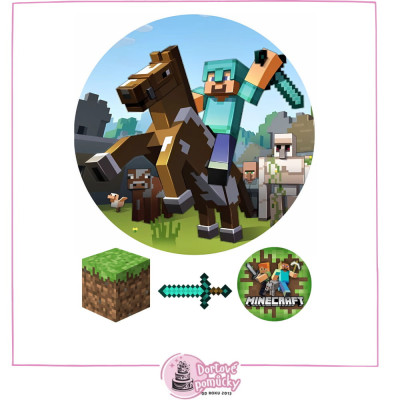 Minecraft č.15 jedlý papír pro váš dort
