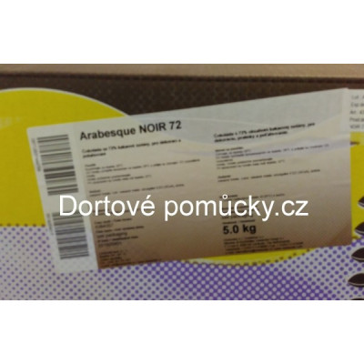 Arabesque Noir 72 % – Belgická hořká čokoláda s intenzivní chutí | Dortovepomucky.cz
