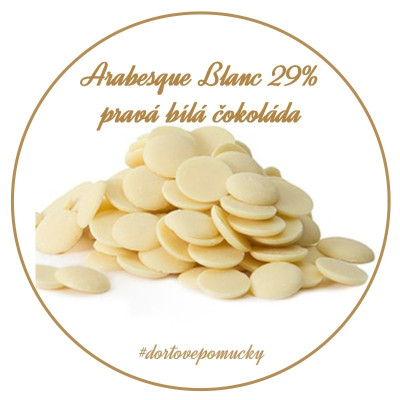 Arabesque Blanc 29 % – Belgická bílá čokoláda pro dekorace | Dortovepomucky.cz
