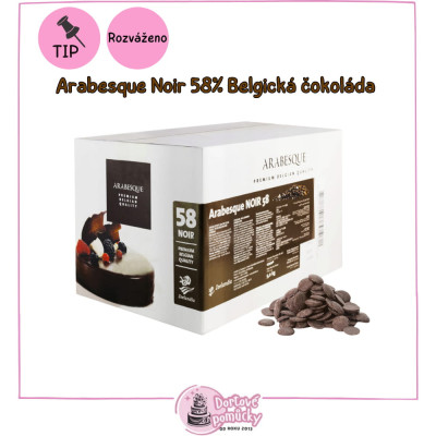 Arabesque Noir 58% Belgická čokoláda 500 g