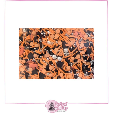 Halloweenské sladké zdobení – cukrový posyp 50 g | Sladké příšerky na dort