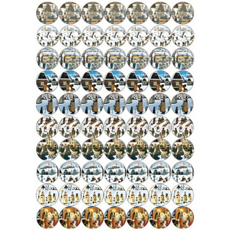 Vánoce 19 Ø28 mm - jedlý papír