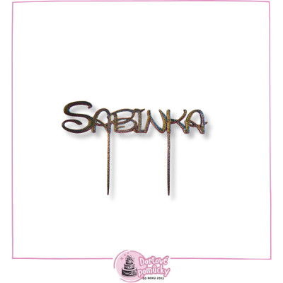 Plastový zápich s jménem – Písmo 3 | Jméno na dort na přání