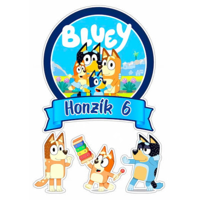 Jedlý papír Bluey – mix obrázků A4 | Dortová dekorace