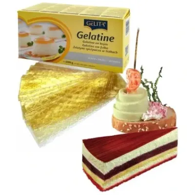 GELITA Silver 180 Bloom – plátková želatina 5 kusů