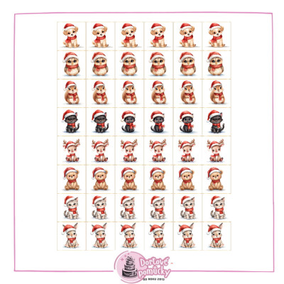 Vánoční zvířátka – jedlý papír nebo fondánový list | Roztomilé motivy na dort