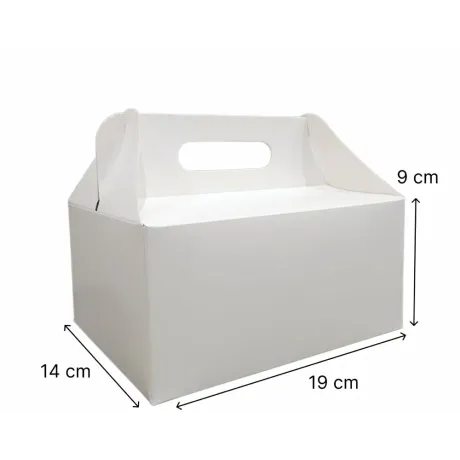 Dortová krabice s uchem 19×14×9 cm – obal na dorty 5 ks| dortovepomucky.cz