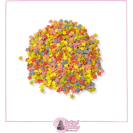 Pastelové cukrové hvězdičky – zdobení na dorty, muffiny a cupcakes