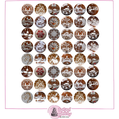 Vánoční perníčky – jedlý papír nebo fondánový list | Sladká dekorace na dorty