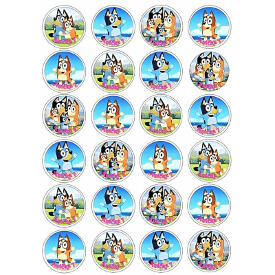 Jedlý papír Bluey – mix obrázků A4 | Dortová dekorace