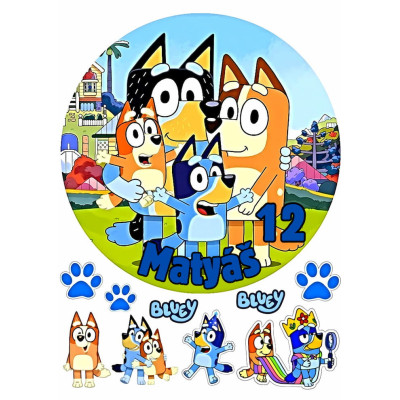 Jedlý papír Bluey – mix obrázků A4 | Dortová dekorace